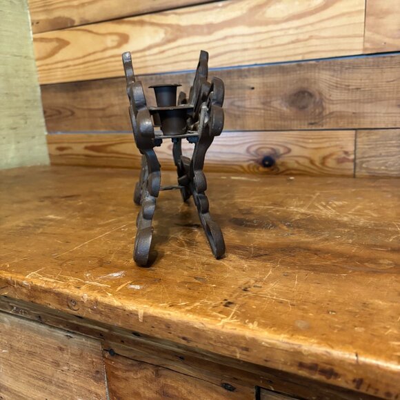 Heavy Wrought Iron Candleholder - Picture 4 of 4